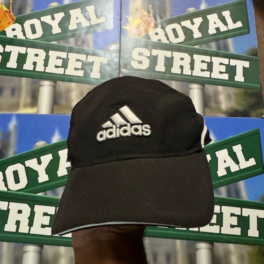 Vintage Adidas Black and White Logo Cap